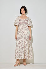 Load image into Gallery viewer, Floral Bubble Sleeve Maxi Dress (XS-3XL)