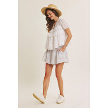 Load image into Gallery viewer, White Feminine Lace Eyelet Top