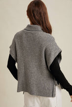Load image into Gallery viewer, Charcoal Turtle Neck Sweater Vest