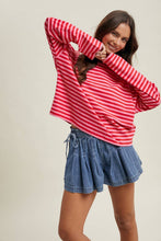 Load image into Gallery viewer, Cherry &amp; Hibiscus Stripe Top