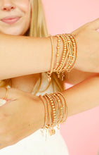 Load image into Gallery viewer, Cross Gold Charm Bracelet: Standard 6.75 inch