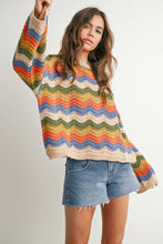Load image into Gallery viewer, Wavy Baby Color Block Sweater