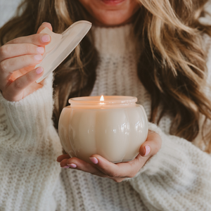 Warm and Cozy Soy Candle - 20oz Cream Pumpkin Jar