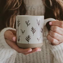 Load image into Gallery viewer, Brown Leaves Stoneware Coffee Mug