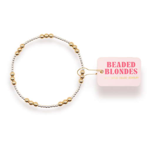 ILY Bracelet in Silver with Gold: Standard 6.75 inch