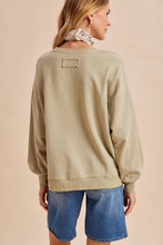 Load image into Gallery viewer, EMBROIDERED MALLARD DUCK SWEATSHIRT: LIGHT OLIVE