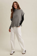 Load image into Gallery viewer, Charcoal Turtle Neck Sweater Vest