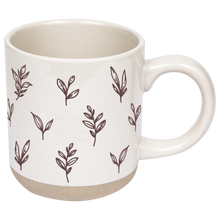 Load image into Gallery viewer, Brown Leaves Stoneware Coffee Mug