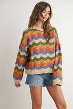Load image into Gallery viewer, Wavy Baby Color Block Sweater