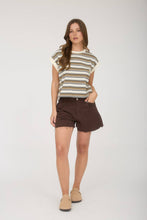 Load image into Gallery viewer, Multi Stripe Relaxed Cropped Muscle Tank