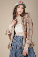 Load image into Gallery viewer, Contrast Plaid Detail Button Down Flannel