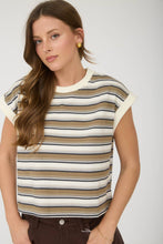 Load image into Gallery viewer, Multi Stripe Relaxed Cropped Muscle Tank