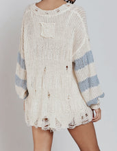 Load image into Gallery viewer, Baby Blues Distressed Sweater