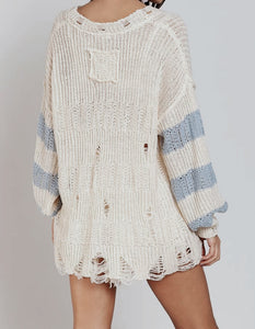 Baby Blues Distressed Sweater