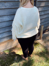 Load image into Gallery viewer, Here for the Party Fringe Sweater Curvy