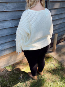 Here for the Party Fringe Sweater Curvy