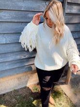 Load image into Gallery viewer, Here for the Party Fringe Sweater Curvy