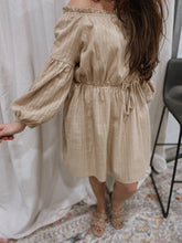 Load image into Gallery viewer, Sand Off-Shoulder Dress