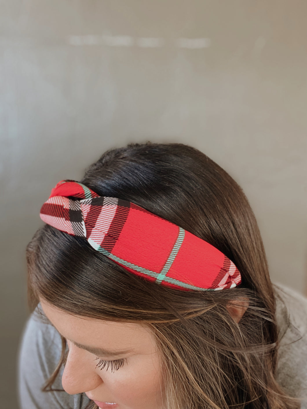 Plaid Knot Headband