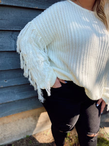 Here for the Party Fringe Sweater Curvy
